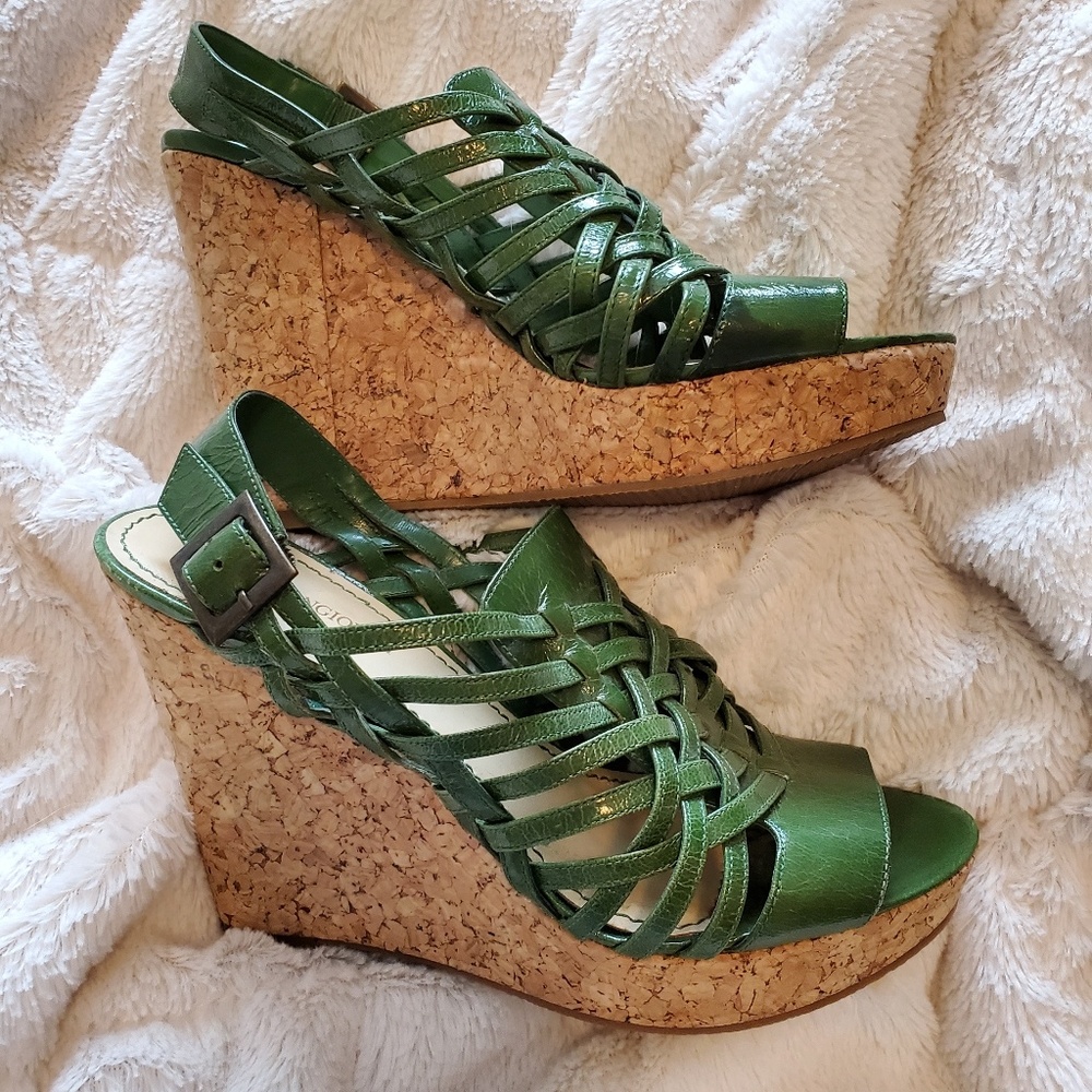 Genuine leather wedges